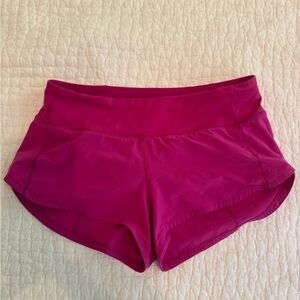 Lululemon Magenta Speed-Up Short, 2.5